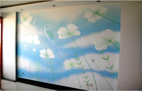 龙山画墙绘怎么画好白云的蓬松感？