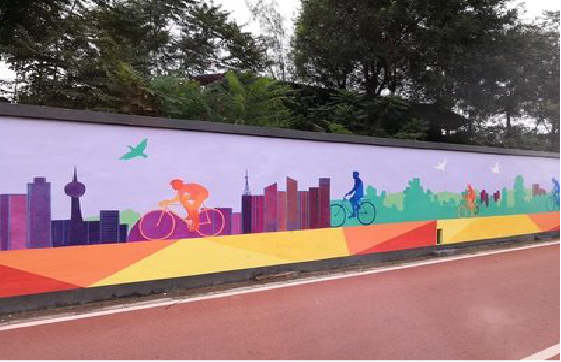 龙山墙体彩绘-围墙