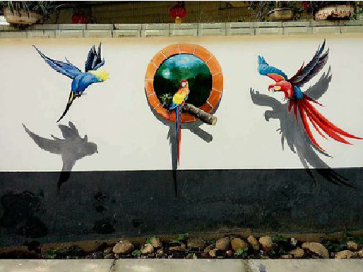 龙山视觉错位-3D墙绘设计