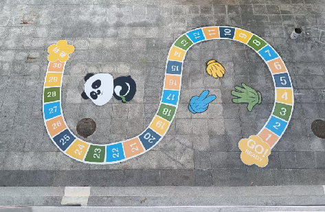 龙山地面游戏彩绘