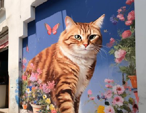 龙山自己绘制有个性的手绘墙