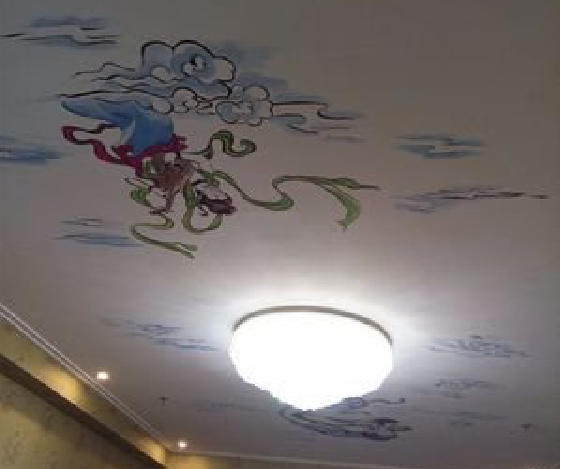 龙山如何快速绘制天花板上的手绘墙？